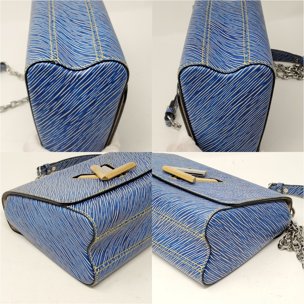 Louis Vuitton Twist MM Blue Denim Epi Leather Bag - Picture 11 of 16
